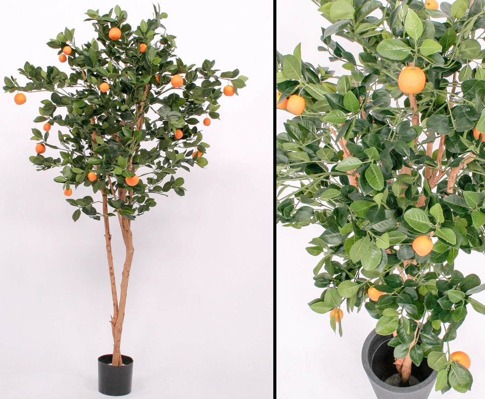 Appelsintræ 180 cm med 23 frugter (Kunstigt)