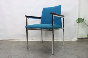 6 armstole i forchromet stål med palisander armlæn - design Sigvard Bernadotte