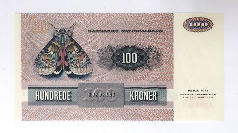 Danmark. Pengeseddel 100 kr. 1972 A1. Ucirkuleret.