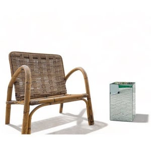 Bamboo and Wicker Armchairs by Adrien Audoux & Frida Minet, France, 1950s