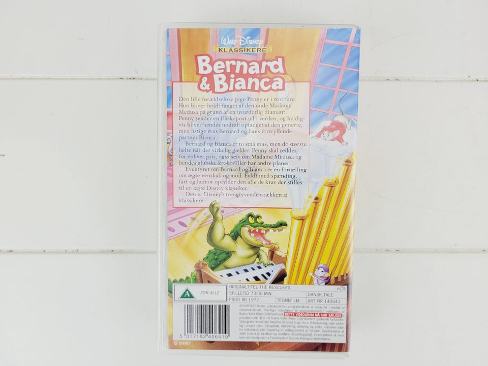 Bernard og Bianca - VHS Videofilm