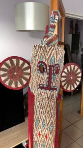 Håndlavet perlemaske - 140 cm - Bamileke - Cameroun