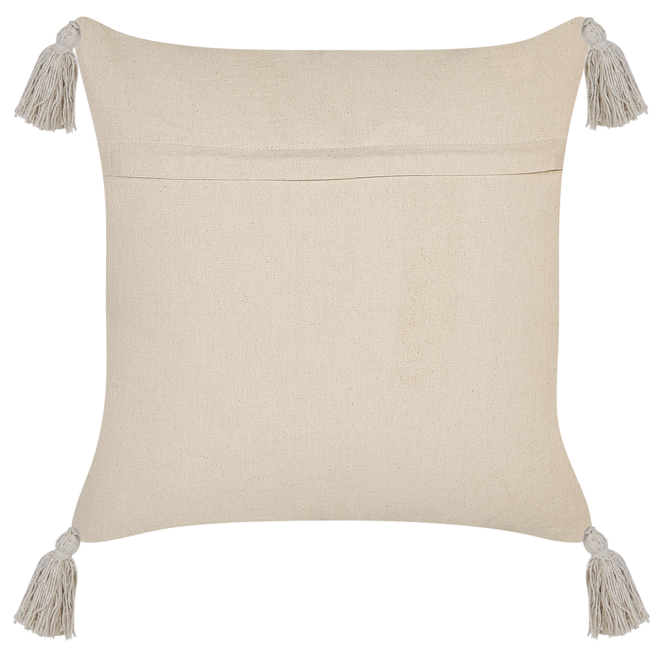 Stribet mønster af bomuldspude 45 x 45 cm Beige...