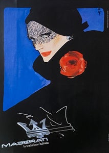 René Gruau - MASERATI - La tradizione italiana - Donna III - 1980‹erne