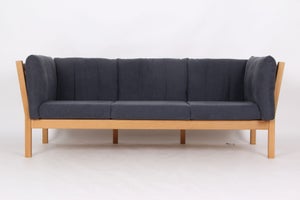Andreas Hansen sofa egetræ og hørstof, model AH303