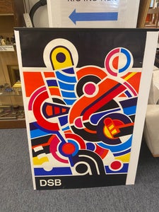 DSB reklame plakat fra 1982. DSB Abstrakt af Henning Damsgård-Sørensen/DSB