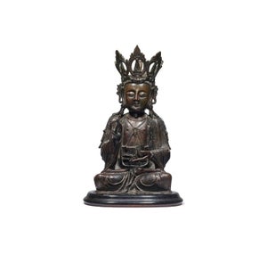 Forgyldt bronze Guanyin - 40 cm