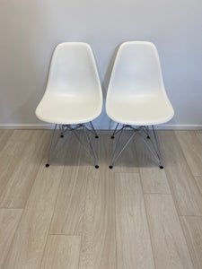Vitra Eames Plastic DSR Spisebordsstol Hvid/Krom