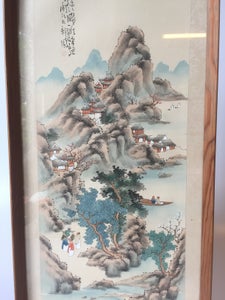 Kinesisk landskab - Akvarel