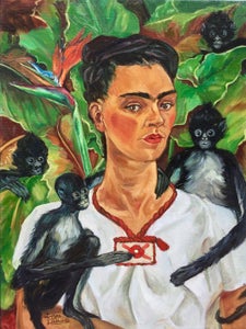 Borgen Lindhardt (1974) - Ode Frida Kahlo II met aapjes