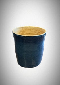 Vase keramik,  blå/grøn, signeret Pernille