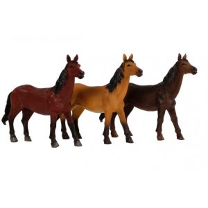 Kids Globe Heste model 2023 - 19 x 19 cm - farve Rødlig
