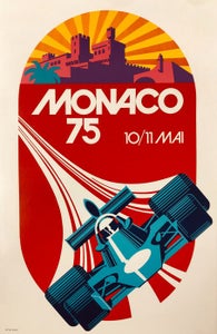 Michael Turner - Monaco Gran Prix 75 - 10/11 MAI (Linen backed on canvas) - 1...