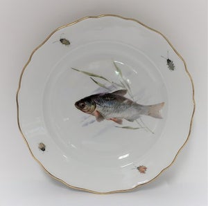 Meissen. Porcelæn. Fisketallerken. Diameter 25 cm