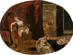 Flemish school (XVII) - Suicide of Cleopatra