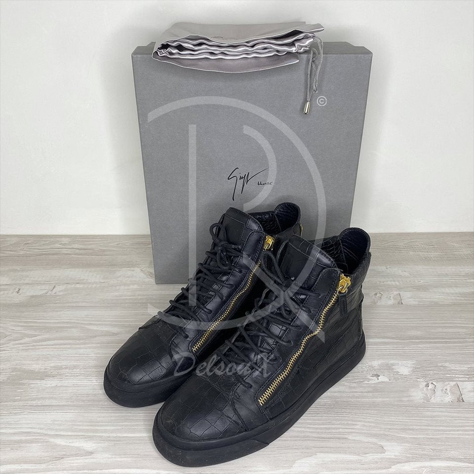 Giuseppe Zanotti 'Black Printed Croc' Double Zip High-tops Sneakers (44... – dba.dk – Køb og Salg af og Brugt