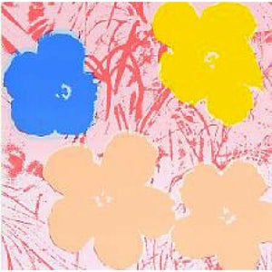 Andy Warhol: "Flowers", Usign, Serigrafi i farver, Bladstørrelse 90 x 90, cd