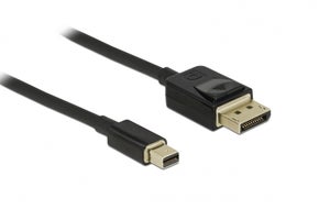 DeLOCK DisplayPort 1.4 kabel Ultra HD 8K/60Hz, sort - 2,00 meter
