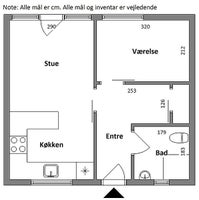 2 værelses lejlighed i Randers SØ 8960 på 47 kvm