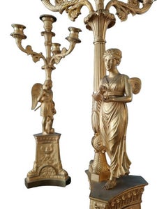 Attribuée à Claude Galle (1759-1815) - Kandelaber (2) - Forgyldt bronze - Ero...