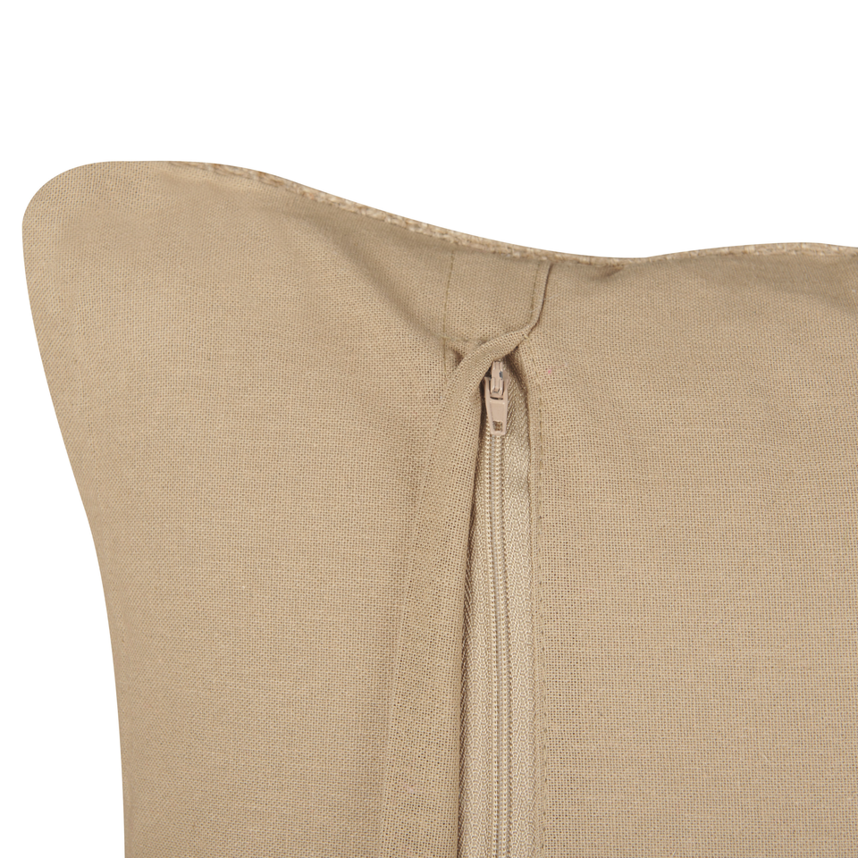 Dekorativ jutepude 45 x 45 cm beige DESALIX