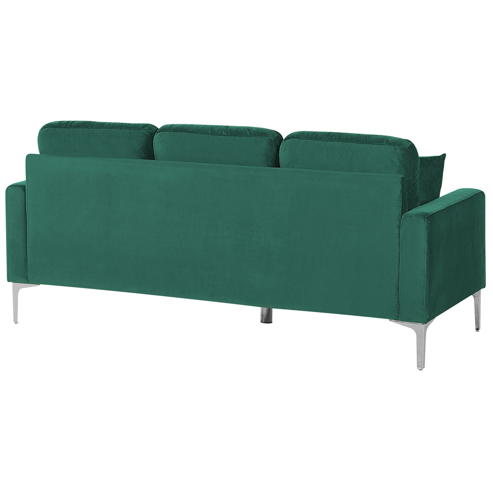 Sofa 3 pers Velour Mørkegrøn GAVLE