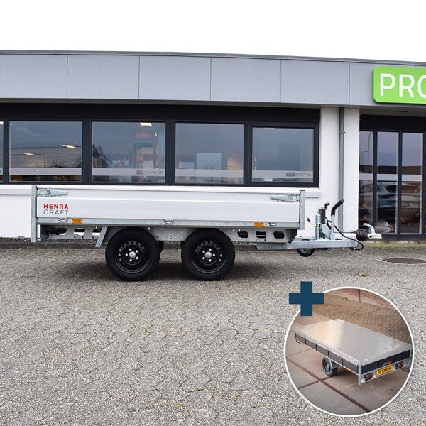 Henra Platformtrailer 1.800 kg Dobbeltakslet ink...