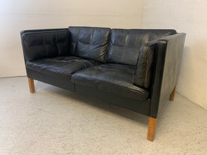 Lædersofa, design Børge Mogensen, model 2442