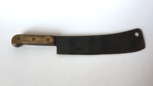 Antik slagterkniv af smedet jern