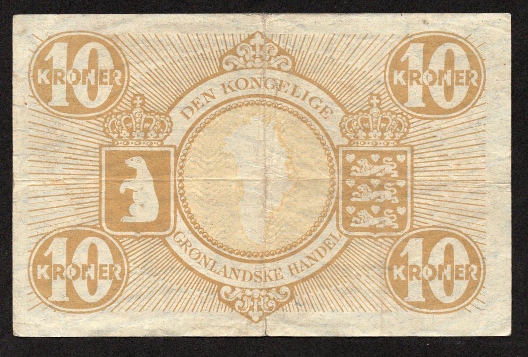 10 Kr Seddel 1953 Grønland