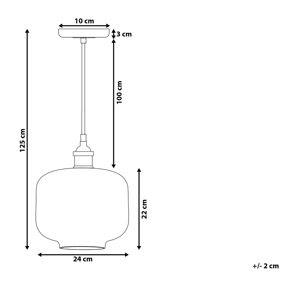 Loftlampe Glas/Kobber LANATA