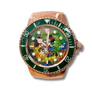 Le Youn - Horloge Murale Style Rolex Mickey & Minnie