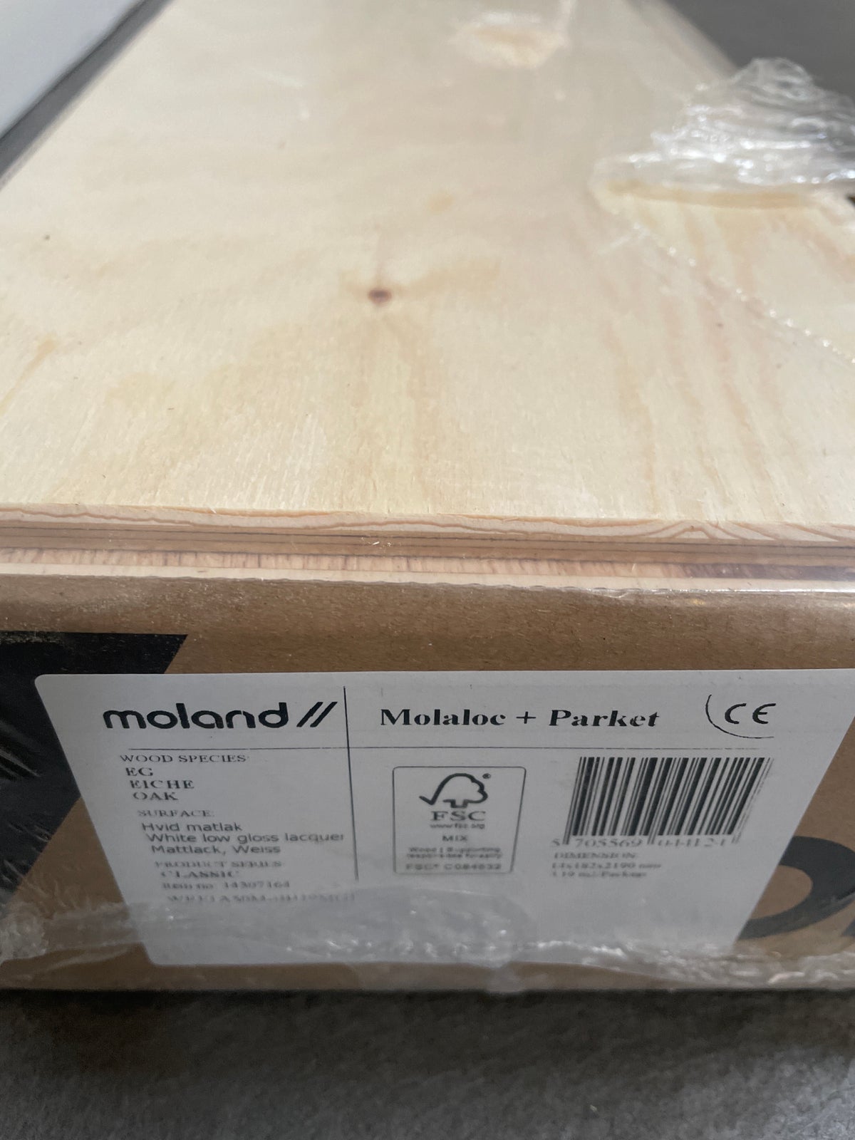 Moland malaloc+ parketgulv eg, 2190x182 mm, mat...