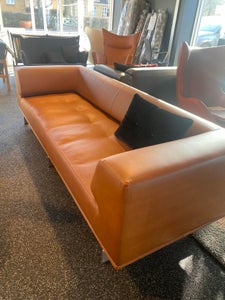 EJ 450 Delphi sofa, 3 pers. nypolstret i Elegance læder