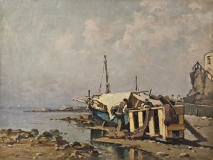 Nicolas De Corsi (1882 - 1956) - Preparazioni per la pesca