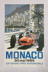 Michael Turner - MONACO 1965 - 23° Gran Prix Automobile (linen backed on canv...