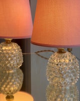 Vintage clear Murano table lamp (with shade) -...