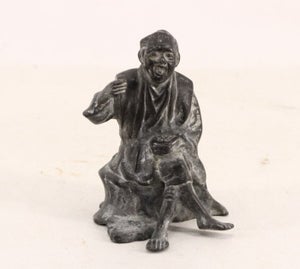 Figur - Ancião oriental sentado - Platinmetallegering - Japan (Ingen mindstep...