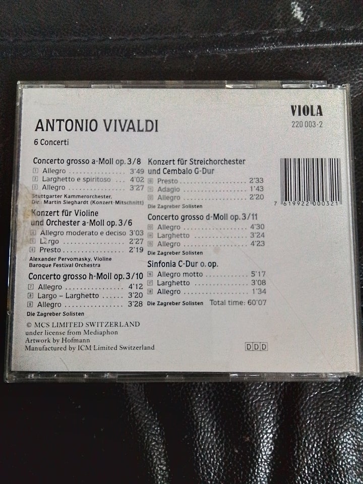 Vivaldi  concerti op 3/8 & 3/10 & 3/11