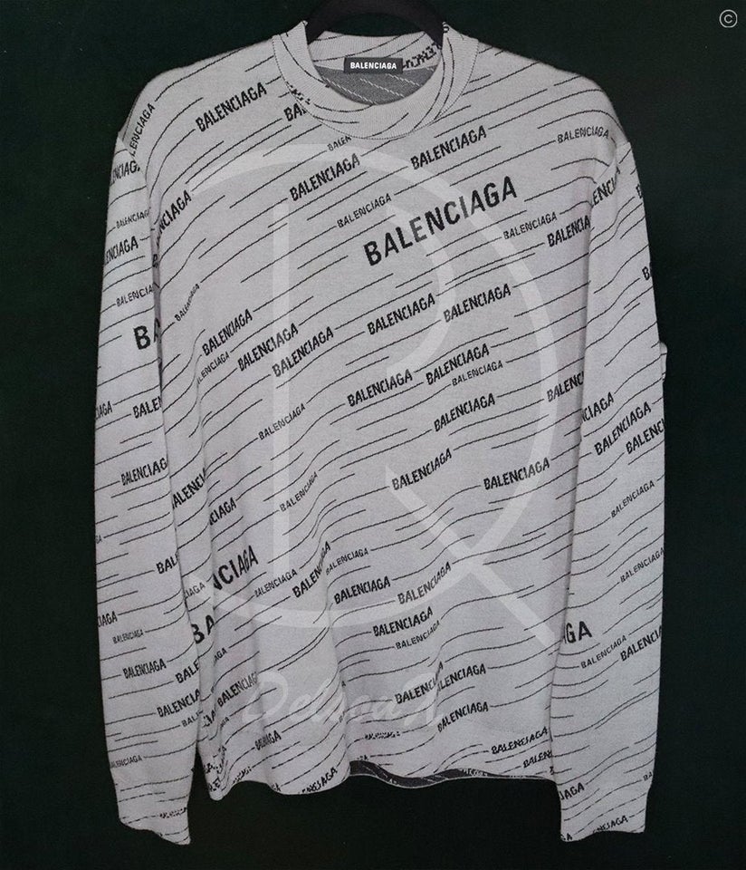 Balenciaga Logo Sweater 'Grey' (S) – dba.dk Køb og Salg af Nyt og