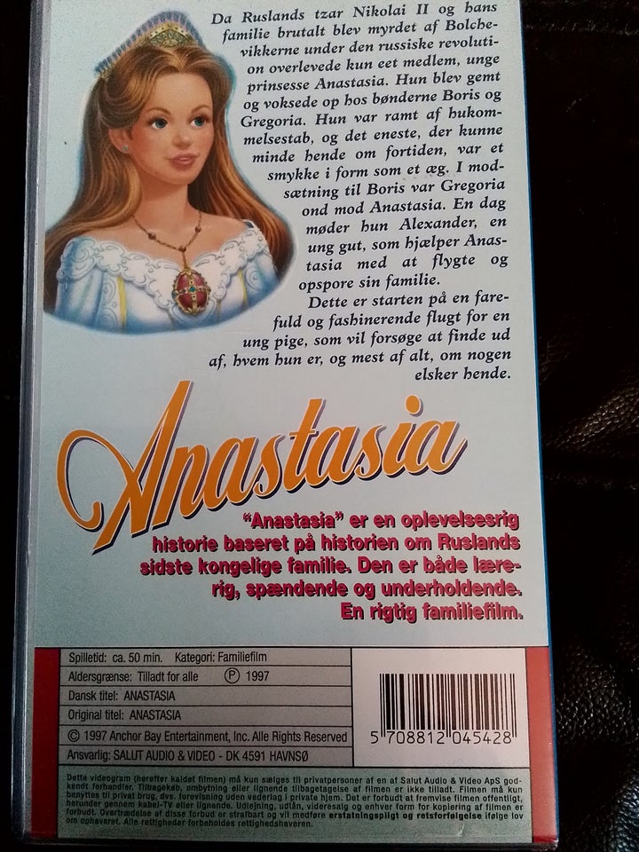 Anastasia  vhs