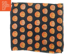 Vintage Charlotte Sparre Tørklæde Appelsiner 100% Silke (str. 160 x 35 cm)