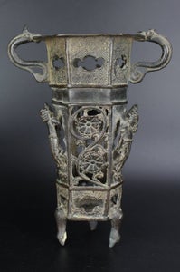 Vase - Bronze - Kina - Ming-dynastiet (1368-1644) - Røgelsespindeholder