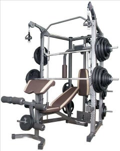 Home gym /Træning station /Styrketræning| fitness udstyr/ sæt m. vægtskiver