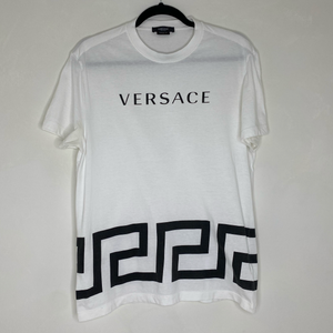 Versace Hvid 'Greca' Herre T-shirt (XS)