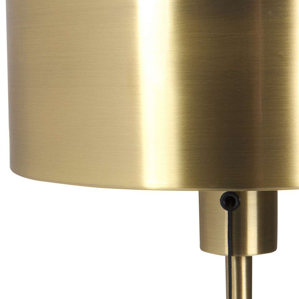 Metal bordlampe guld med USB-port ARIPO