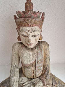 Buddha 'touching the earth' - 50 cm - 19th Century - Skulptur - Myanmar/Burma