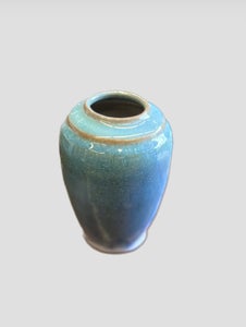 Vase,  blå/grøn, Samuel Saunders keramik, Isle of Wight ,