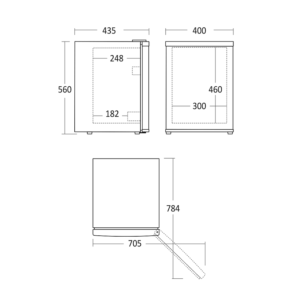 MB 34 BE – Minibar 34 liter