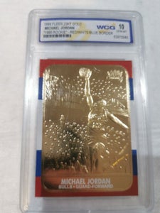 1998 - Fleer - 23KT Gold - Michael Jordan - 1986 Rookie - Red/White/Blue Bord...